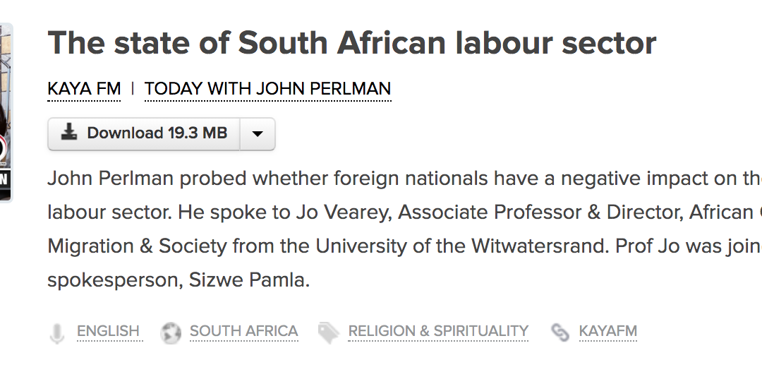 The state of South African labour sector