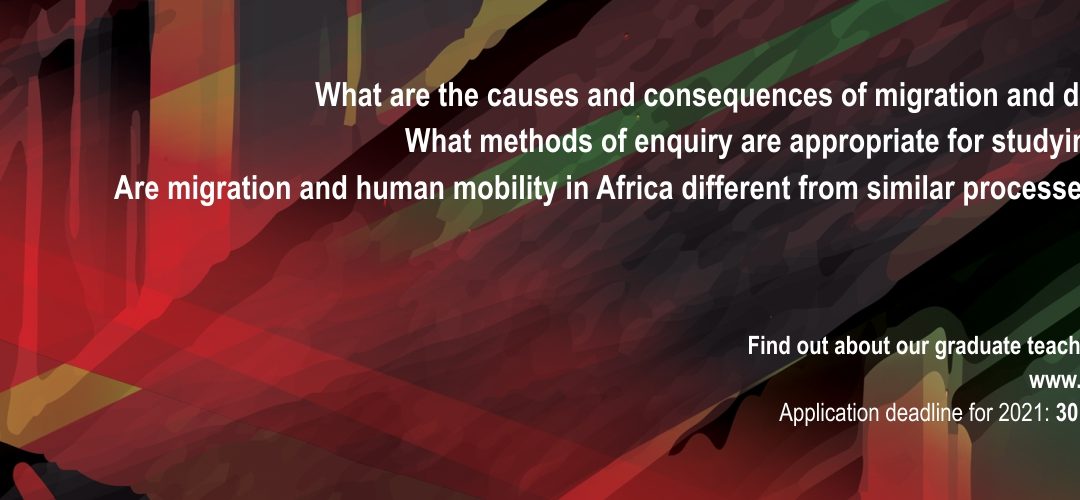 Applications for our 2021 MA in Migration & Displacement are now open