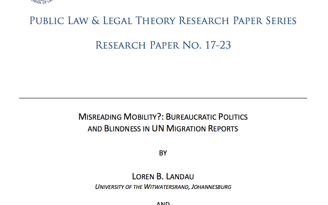 Misreading mobility?: Bureaucratic politics and blindness in the United Nations’ migration reports