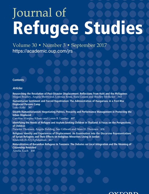 Stealth Humanitarianism: Negotiating Politics, Precarity and Performance Management in Protecting the Urban Displaced
