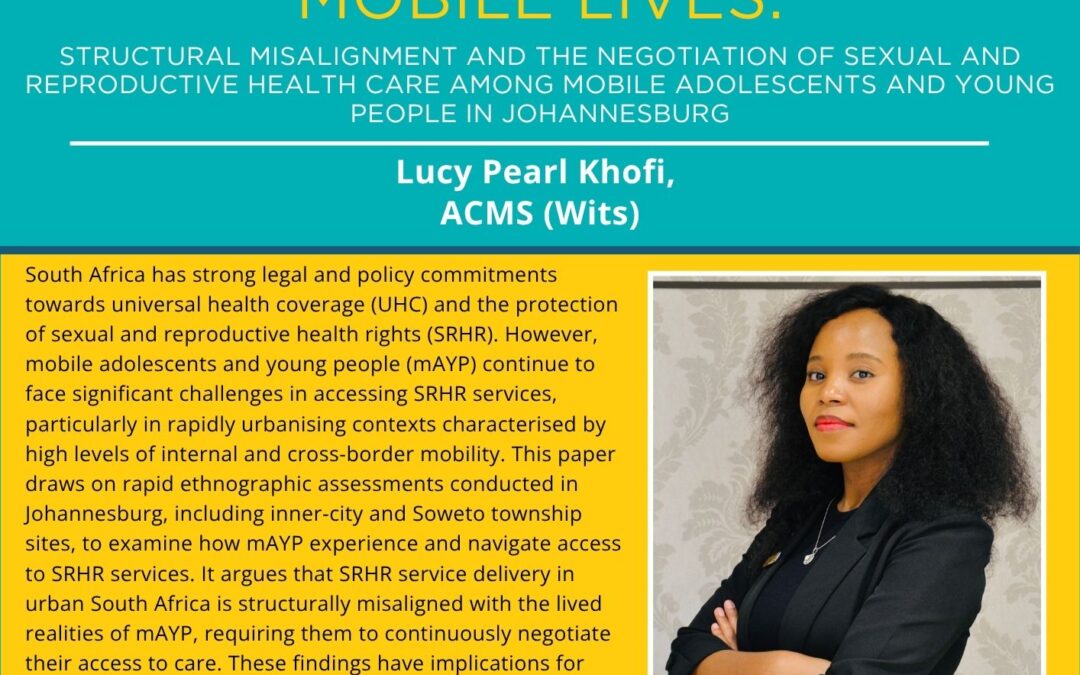 ACMS SEMINAR: Fixed Systems, Mobile Lives