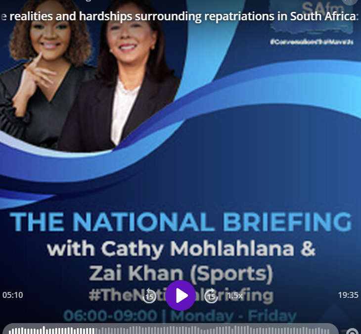 PODCAST: The realities and hardships surrounding repatriations in South Africa: the process of repatriation is often far more complex than many realise, involving legal procedures, human rights considerations, diplomatic cooperation and significant logistical challenges