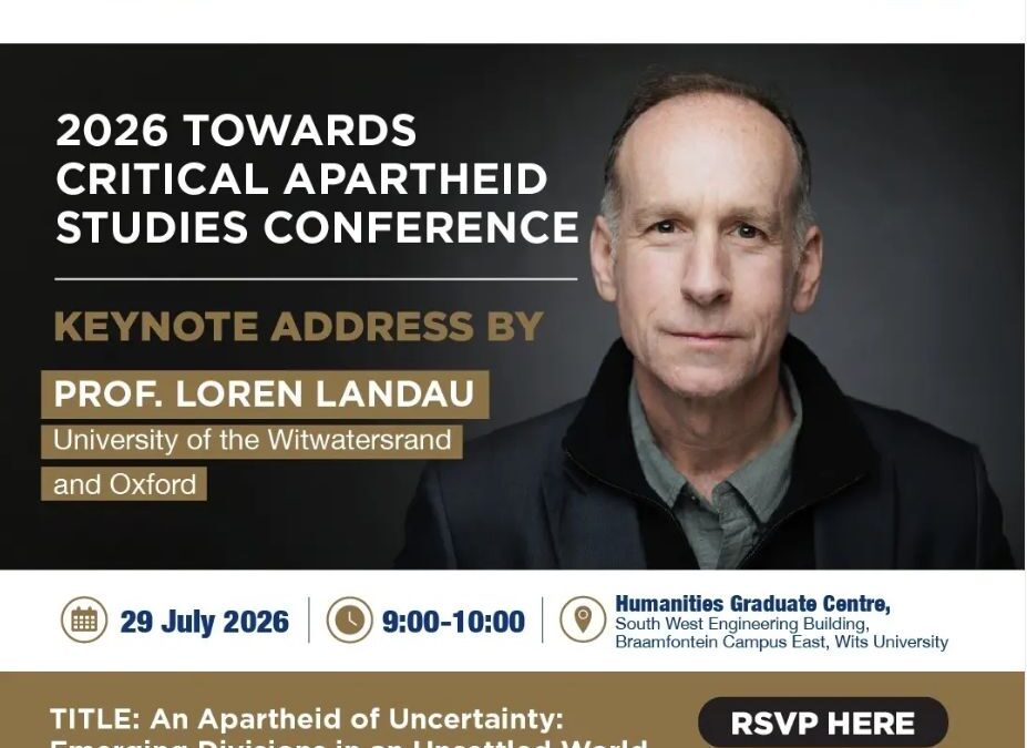 INVITE: Towards Critical Apartheid Studies Conference