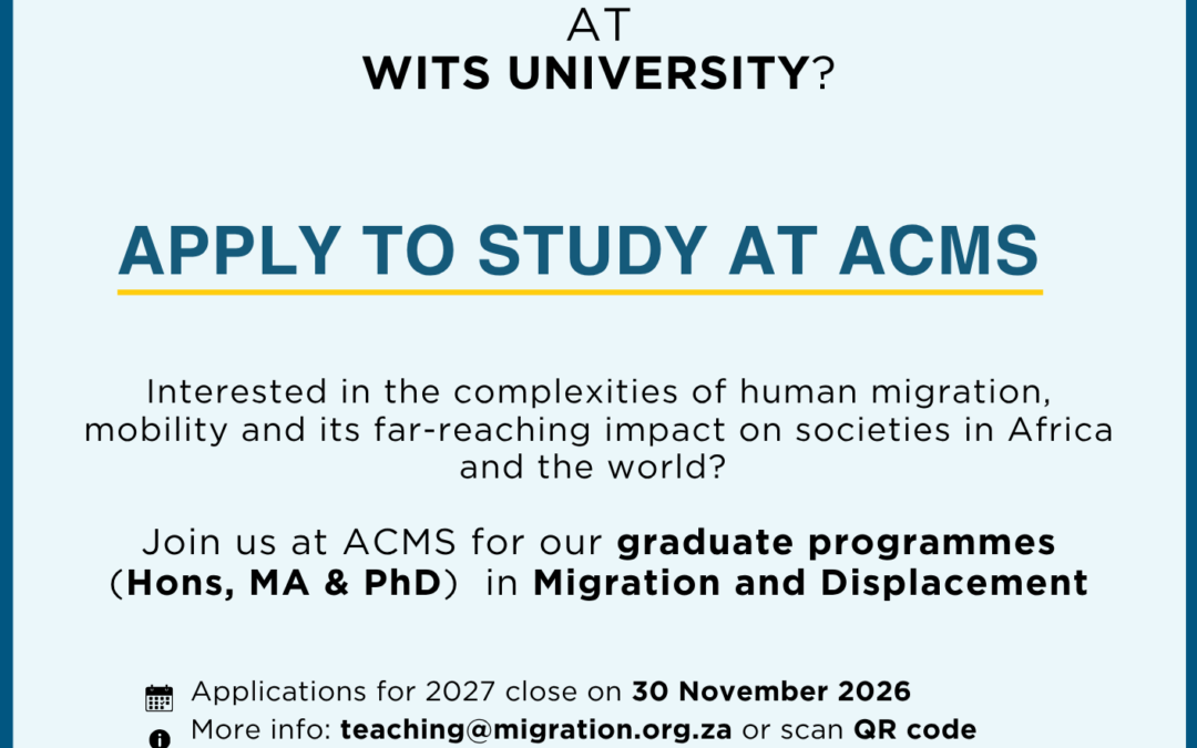 EXTENDED: Postgraduate Applications Closing 30 November 2026